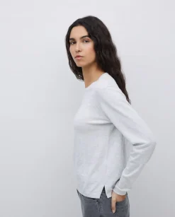 Jersey escote redondo algodón orgánico gris
