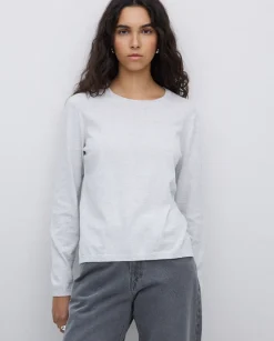 Jersey escote redondo algodón orgánico gris
