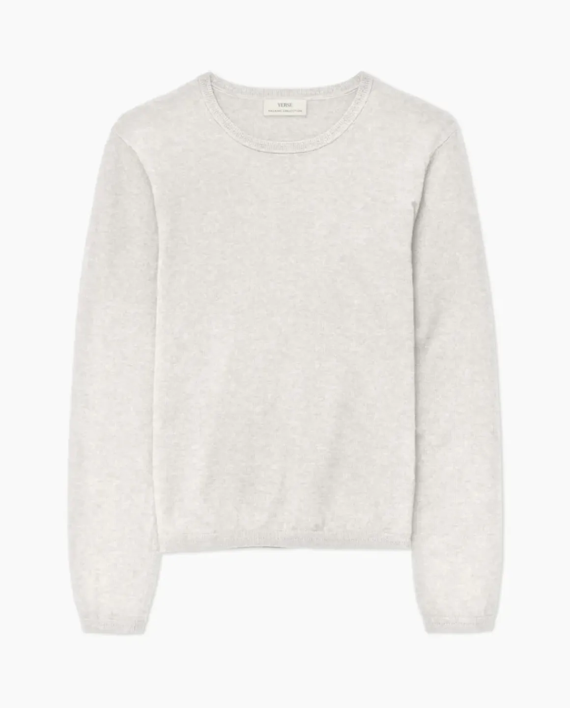 Jersey escote redondo algodón orgánico gris