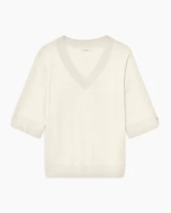 Jersey manga corta blanco roto