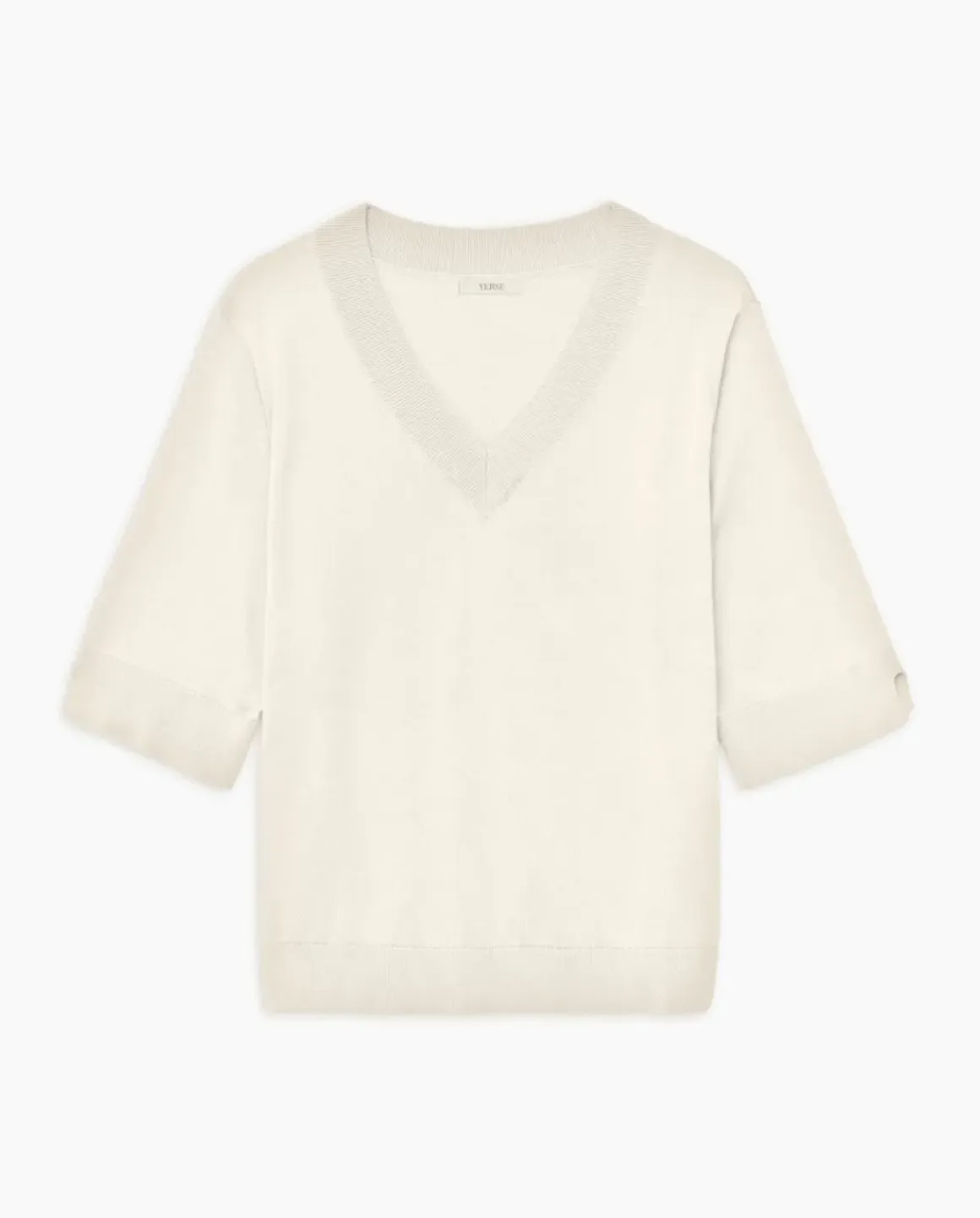 Jersey manga corta blanco roto