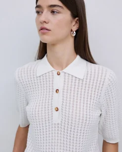Jersey punto calado blanco