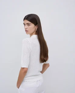 Jersey punto calado blanco