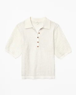 Jersey punto calado blanco