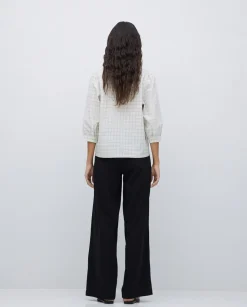 Pantalones algodón cintura elástica negro