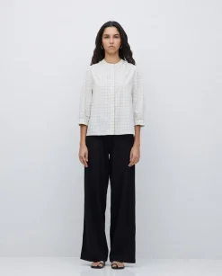 Pantalones algodón cintura elástica negro