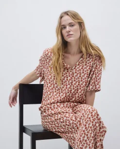 Pantalones cropped terracota