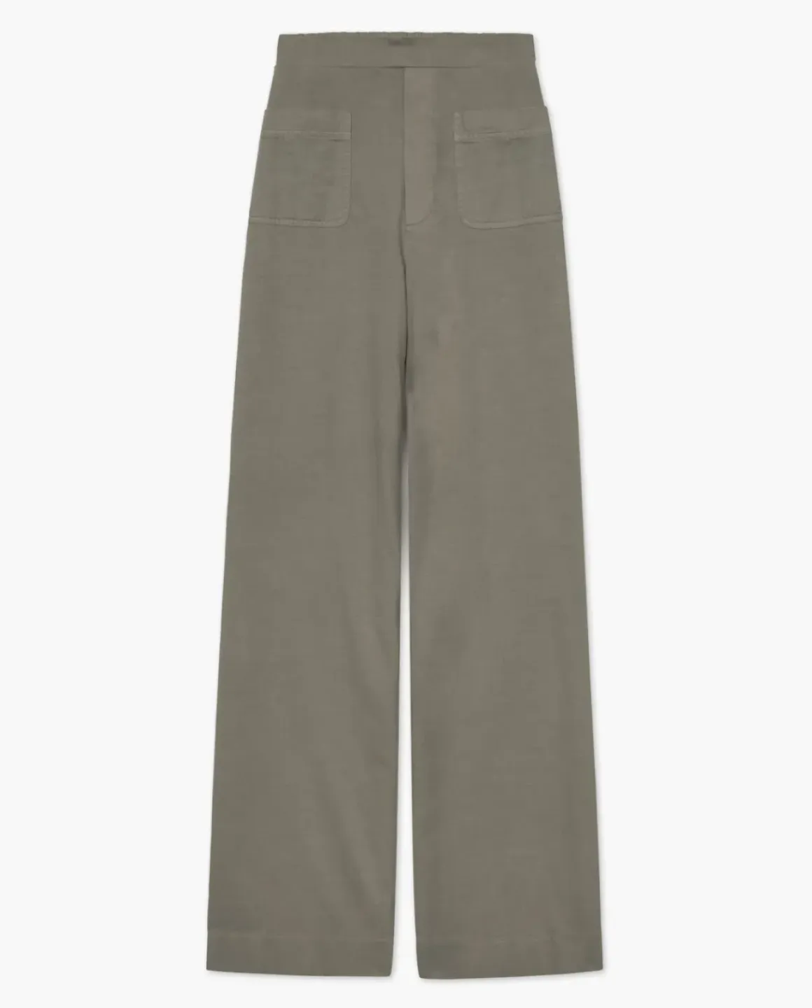 Pantalones de punto algodón caqui