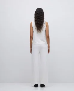 Pantalones de punto algodón crudo