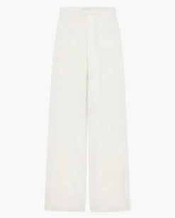 Pantalones de punto algodón crudo