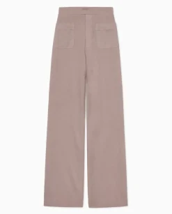 Pantalones de punto algodón rosa antiguo