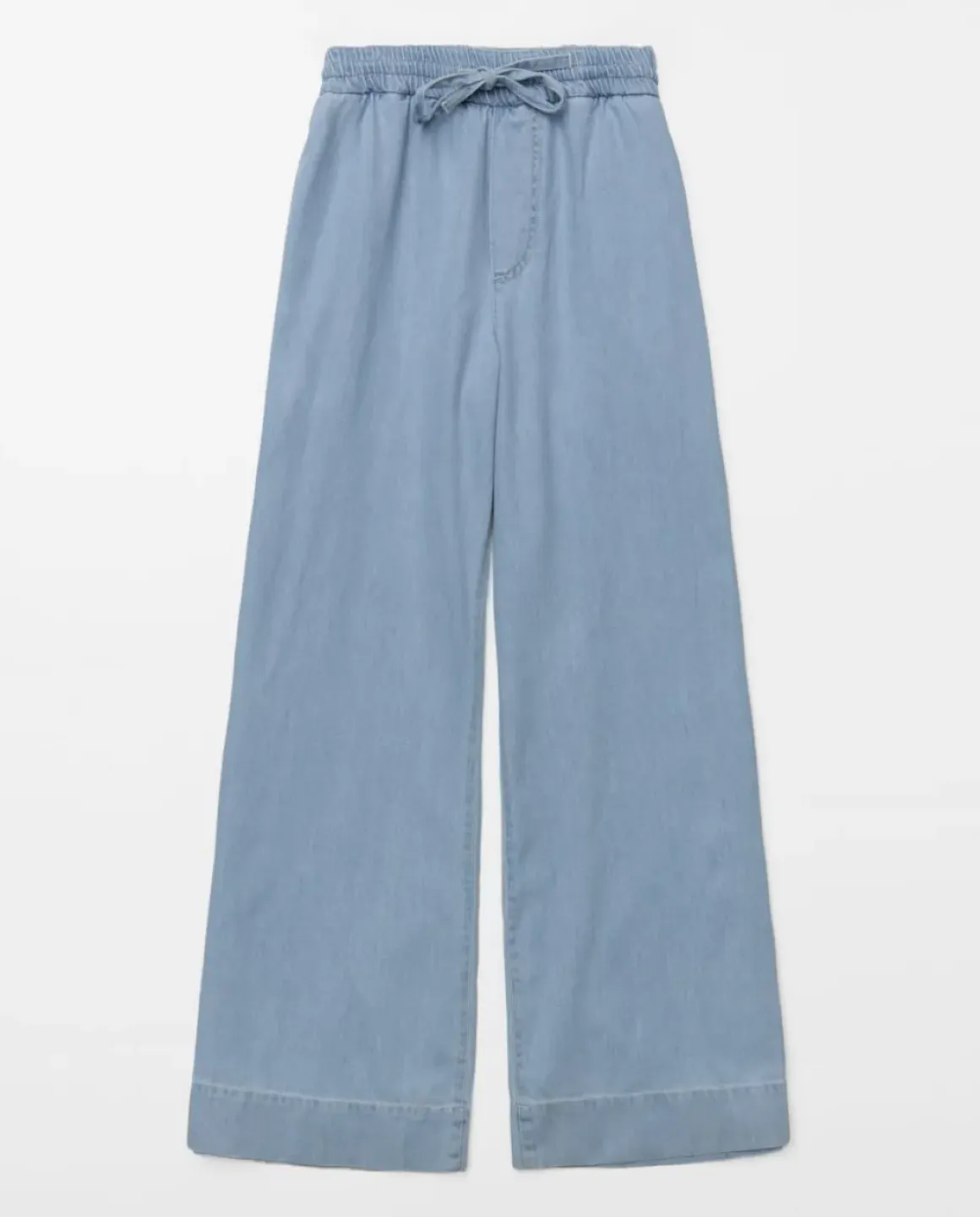 Pantalones palazzo denim azul