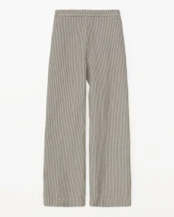 Pantalones rectos rayas azul grisáceo