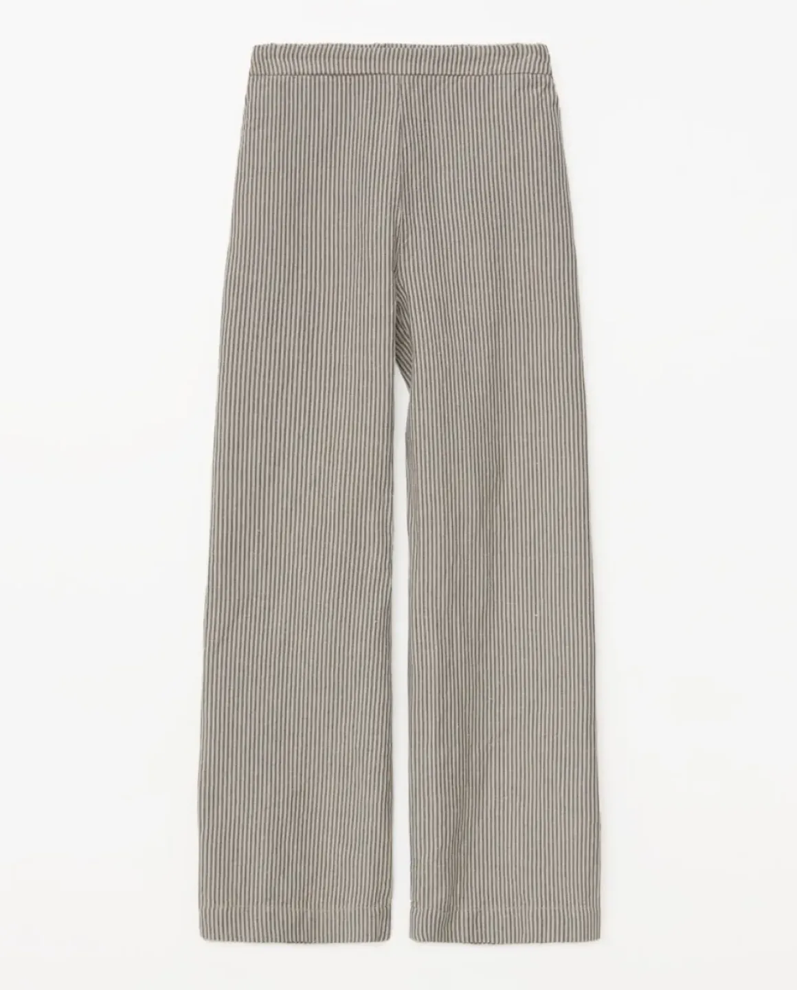 Pantalones rectos rayas azul grisáceo