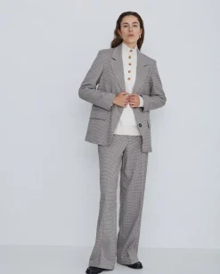 Pantalones wide leg gris claro
