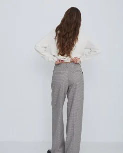 Pantalones wide leg gris claro