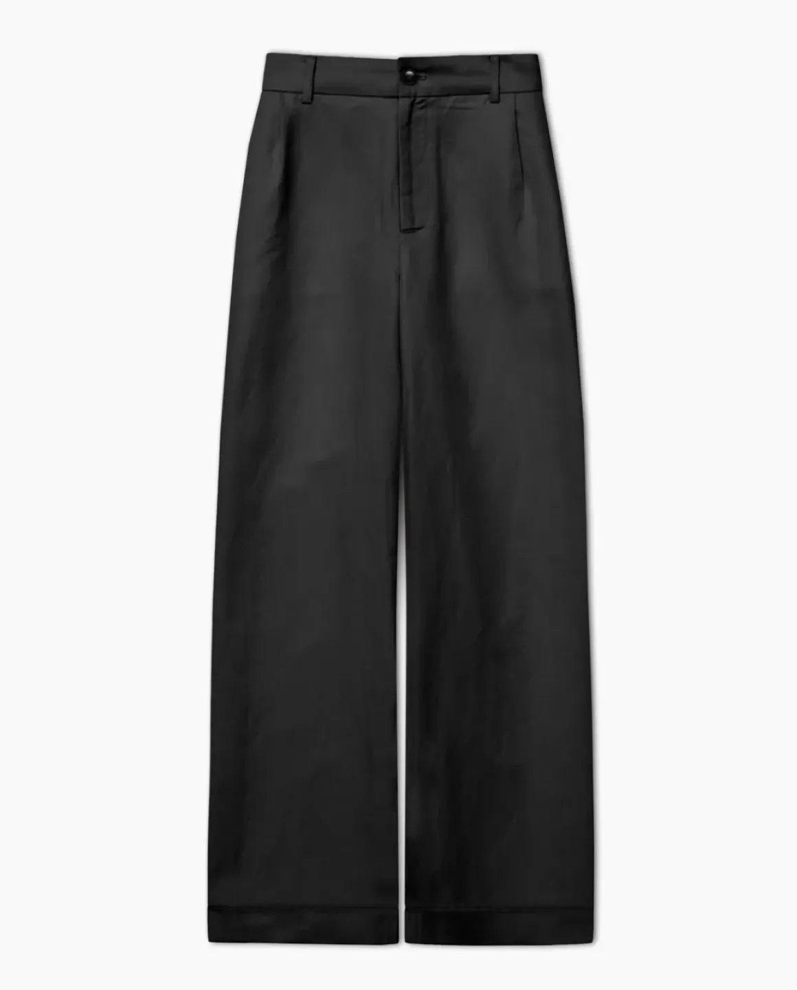 Pantalones wide leg pinzas negro