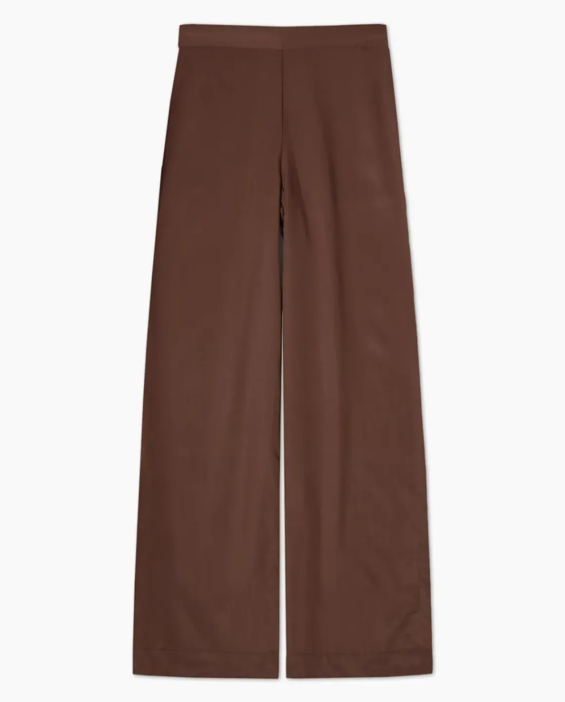 Pantalones wide leg tencel chocolate