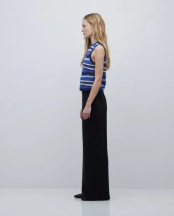 Pantalones wide leg tencel negro