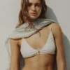 Pareo estampado geométrico blanco roto