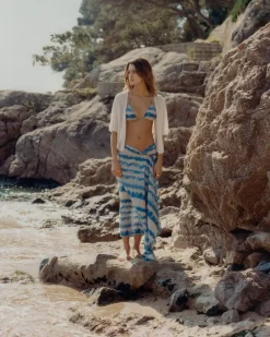 Pareo estampado Tye Dye azul