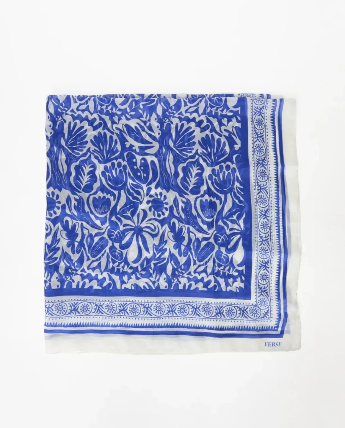 Pañuelo seda azul