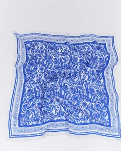 Pañuelo seda azul
