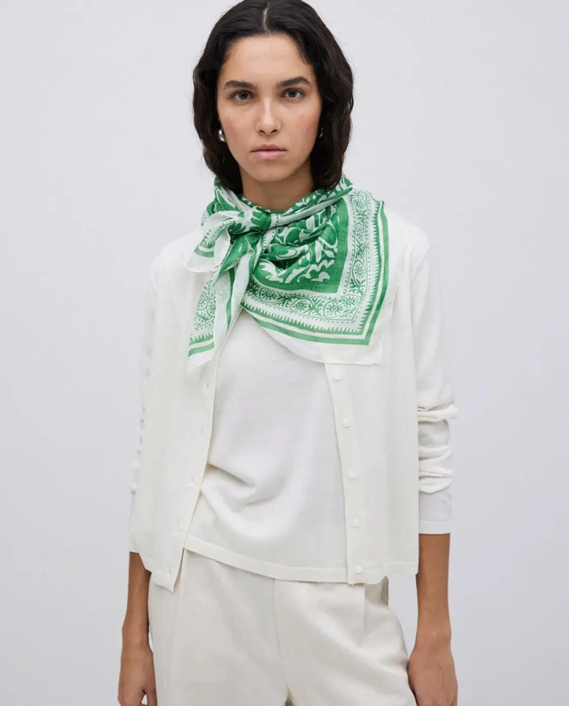 Pañuelo Seda verde