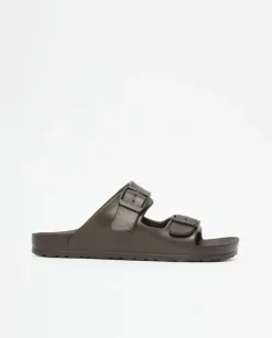 Sandalias hebillas caucho chocolate