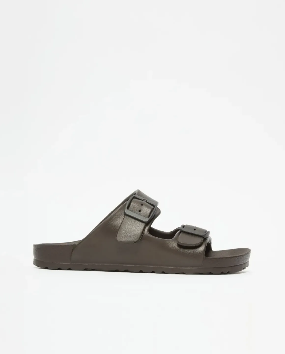 Sandalias hebillas caucho chocolate
