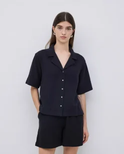 Short muselina negro