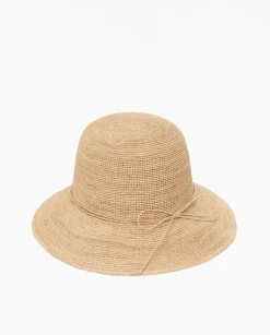 Sombrero handmade rafia camel