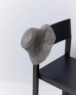 Sombrero handmade rafia gris