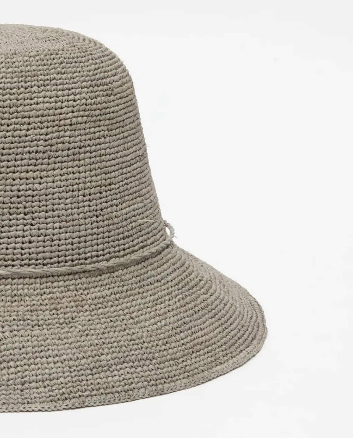 Sombrero handmade rafia gris
