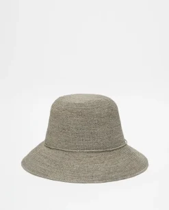 Sombrero handmade rafia gris