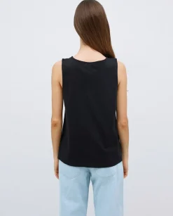 Top algodón flamé negro