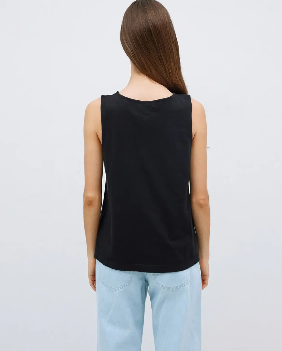 Top algodón flamé negro