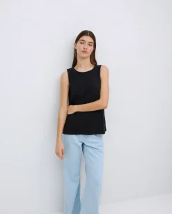 Top algodón flamé negro