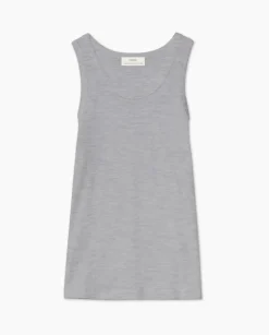 Top canalé 100% algodón orgánico gris