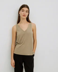 Top pico modal caqui