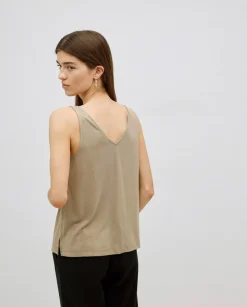 Top pico modal caqui