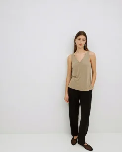 Top pico modal caqui