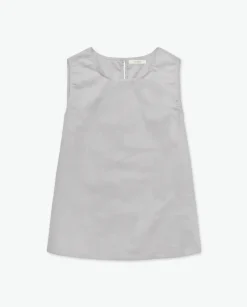 Top popelín gris