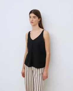Top Tencel pico negro