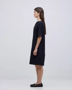 Vestido corto doble gasa negro