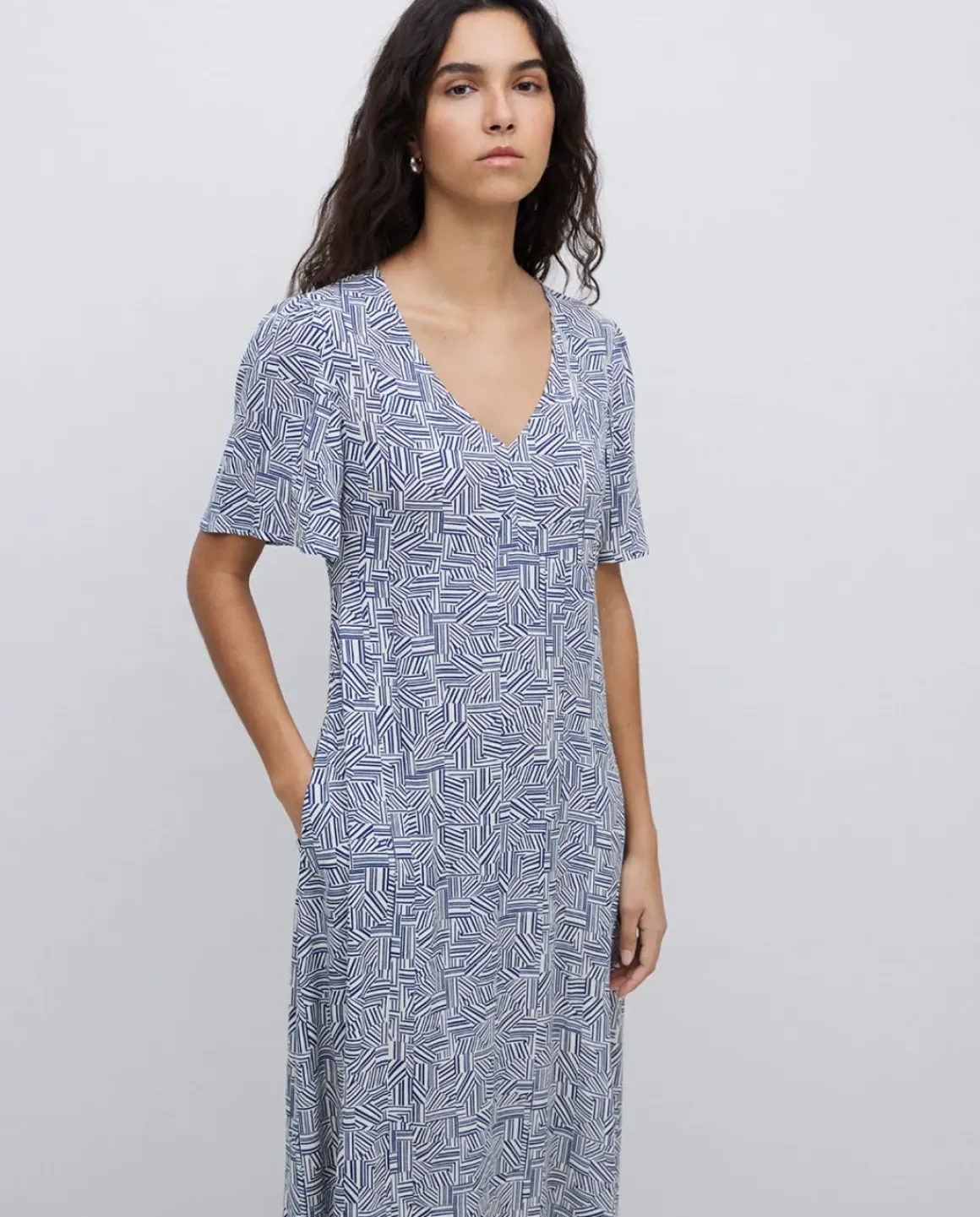 Vestido creppe viscosa ecovero azul