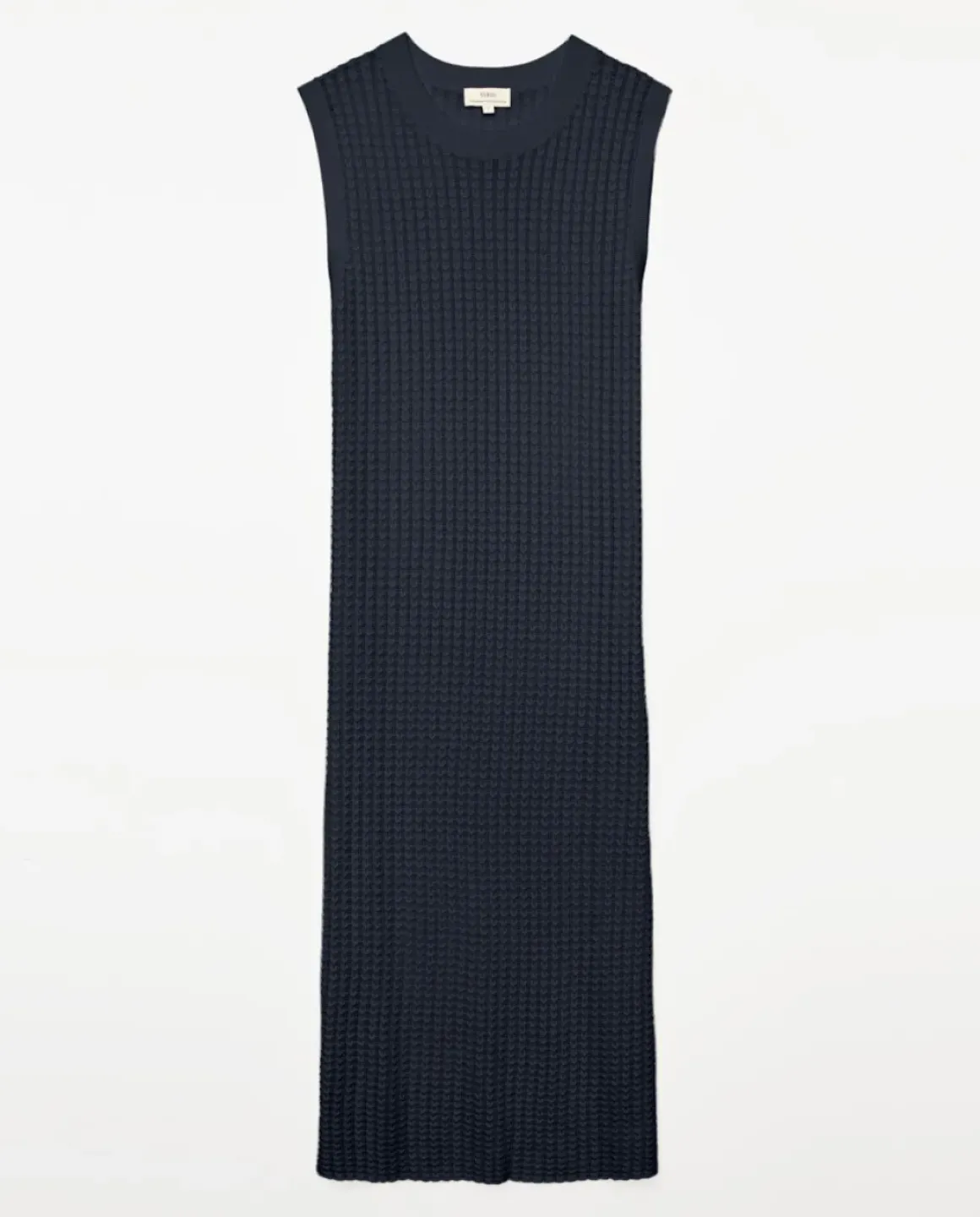 Vestido largo calado azul oscuro