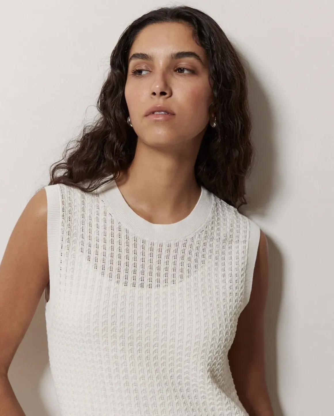Vestido largo calado blanco