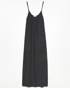 Vestido largo doble gasa negro