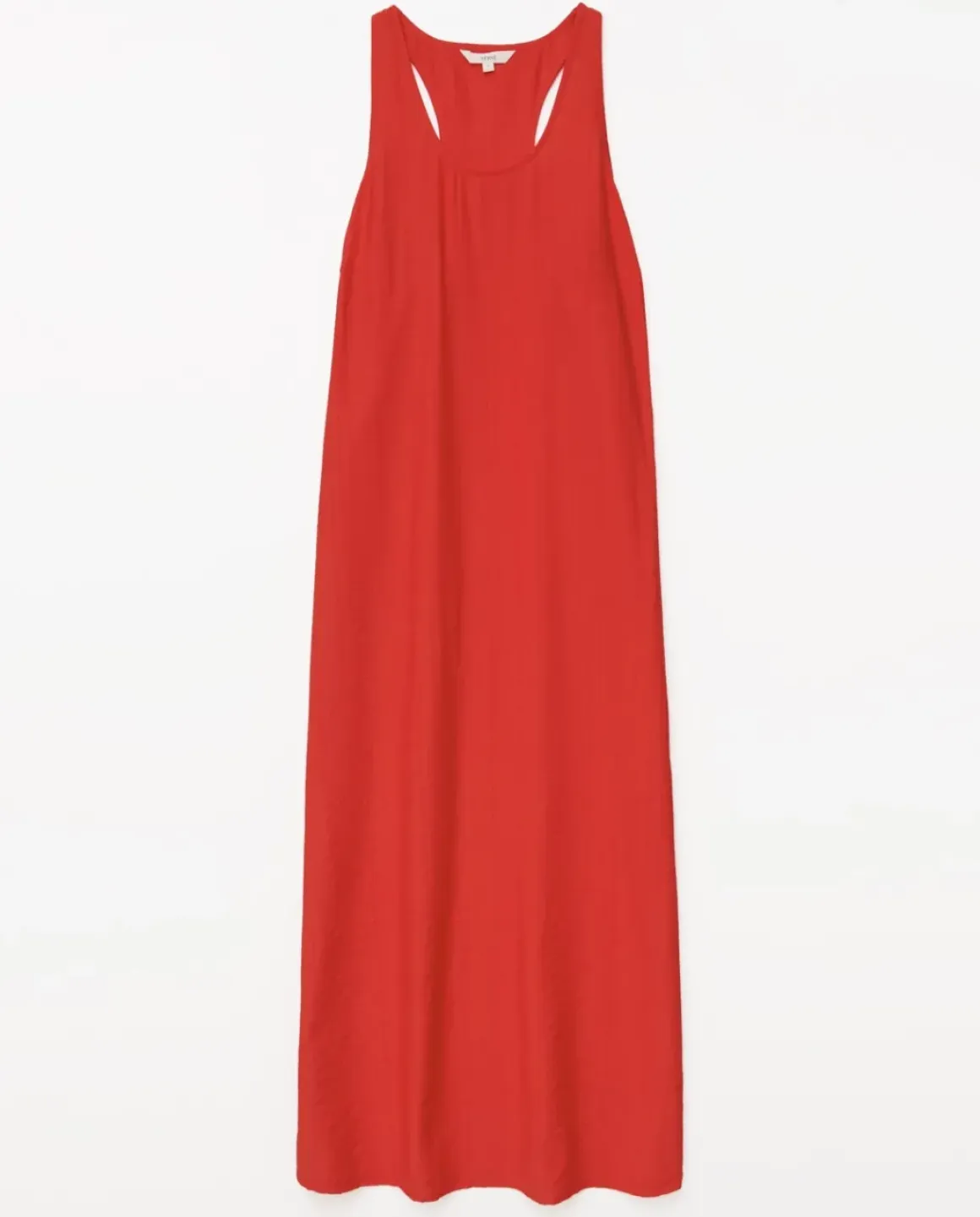 Vestido largo sin mangas coral